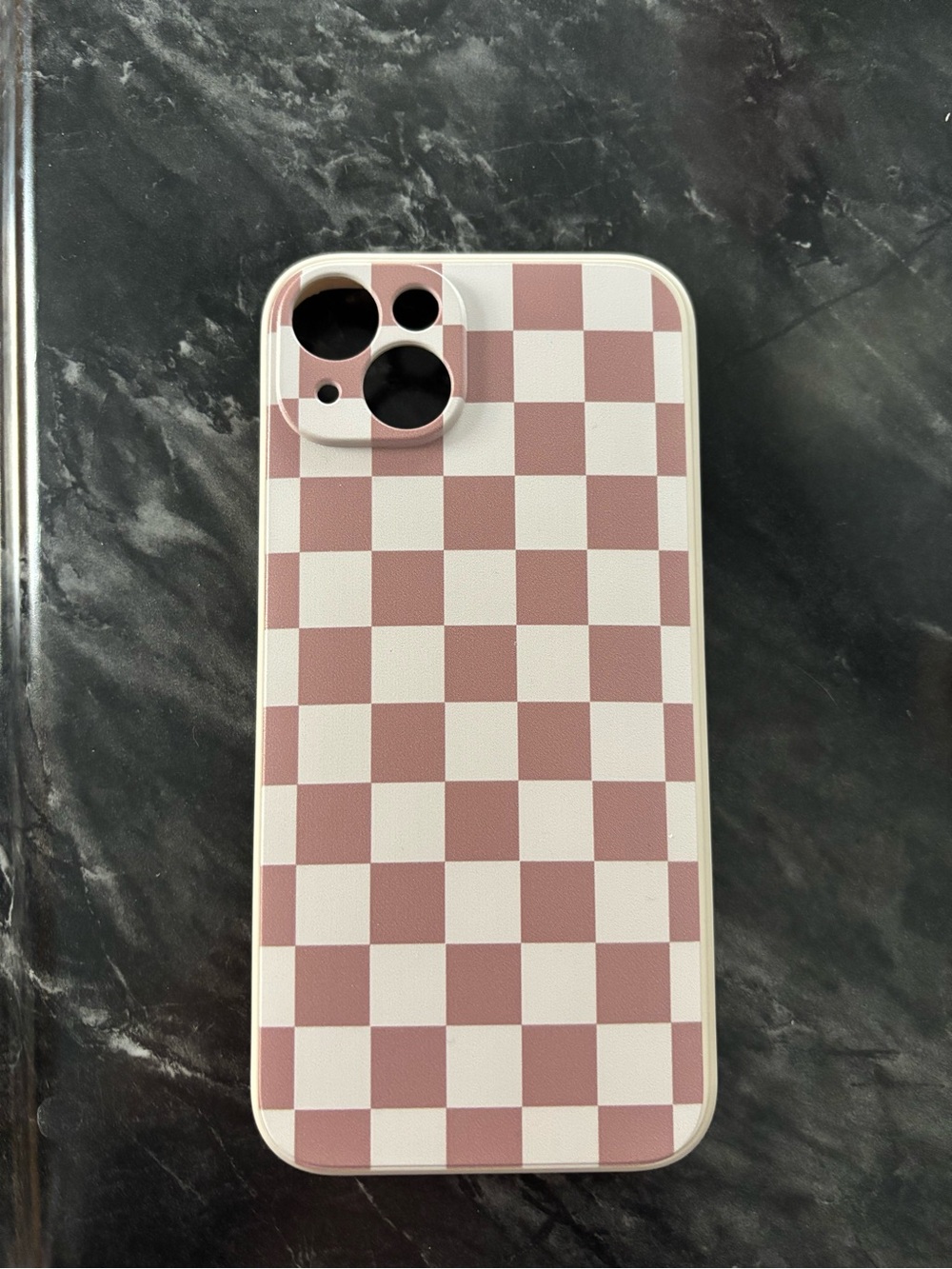 iPhone 15 plus or 14 plus raspberry checkered case